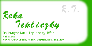 reka tepliczky business card